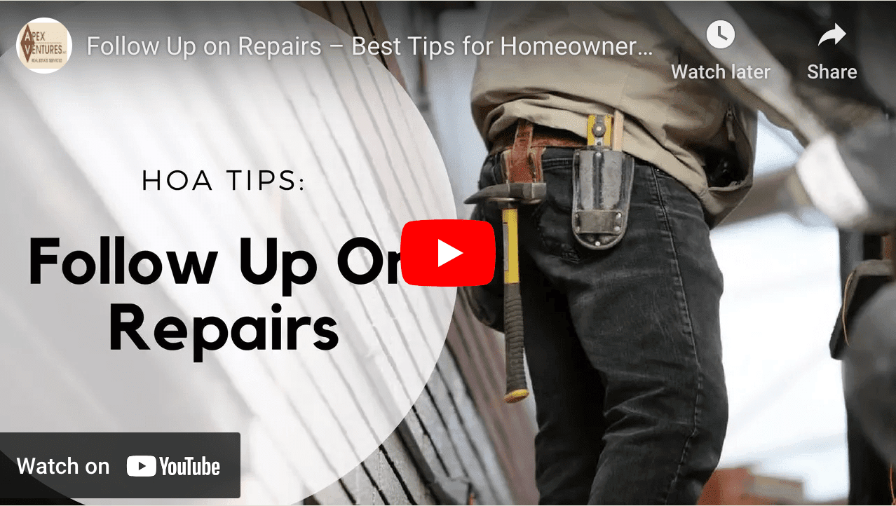 Follow Up on Repairs – Best Tips for Homeowners Association Management in Nashville, TN