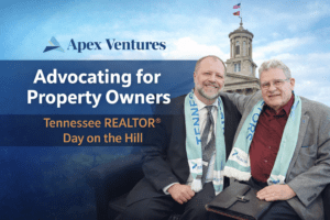 Apex Ventures meeting with Tennessee legislators at REALTOR Day on the Hill advocating for property owners and HOAs.